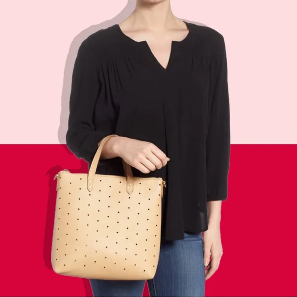 Madewell Mini Transport Perforated Leather Crossbody Bag - $168